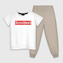 Детская пижама с белой футболкой Deutschland