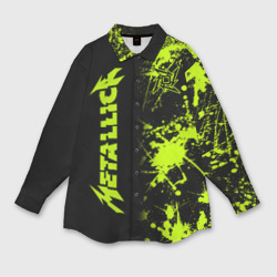 Мужская рубашка oversize 3D Metallica