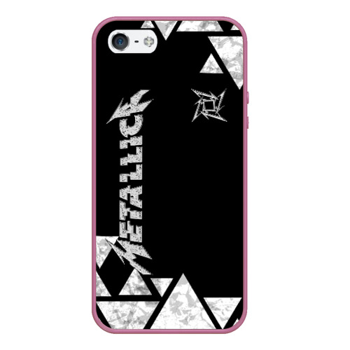 Чехол для iPhone 5/5S матовый Metallica, цвет розовый