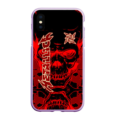 Чехол для iPhone XS Max матовый Metallica, цвет сиреневый