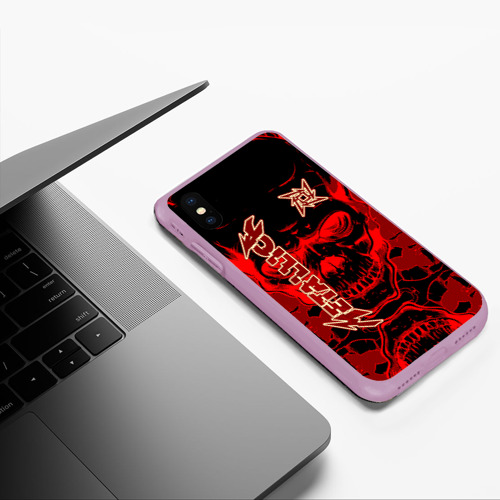 Чехол для iPhone XS Max матовый Metallica, цвет сиреневый - фото 5