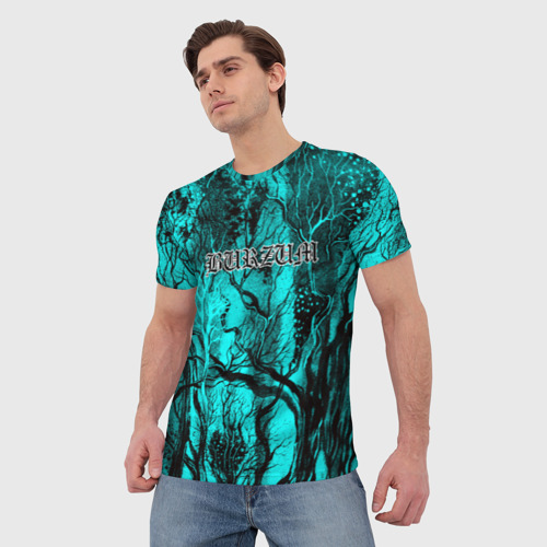Мужская футболка 3D Burzum  (лес), цвет 3D печать - фото 3