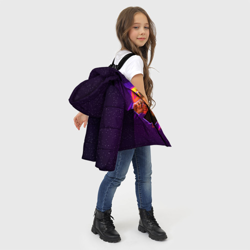 Зимняя куртка для девочек 3D Егор Крид Ретро, цвет черный - фото 6