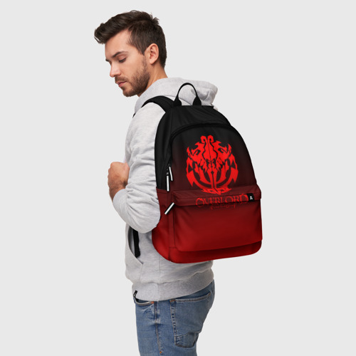Рюкзак 3D с принтом Логотип оверллорд, фото на моделе #1