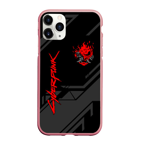 Чехол для iPhone 11 Pro Max матовый Cyberpunk 2077 Киберпанк 2077, цвет баблгам