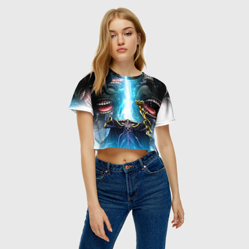 Женская футболка Crop-top 3D Оверлорд Пасти, цвет 3D печать - фото 3