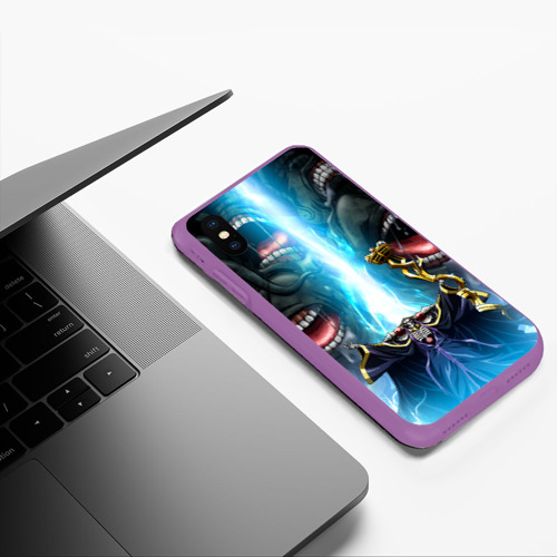 Чехол для iPhone XS Max матовый Оверлорд Пасти, цвет фиолетовый - фото 5