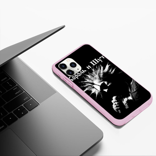 Чехол для iPhone 11 Pro Max матовый Король и Шут + Анархия спина, цвет розовый - фото 5