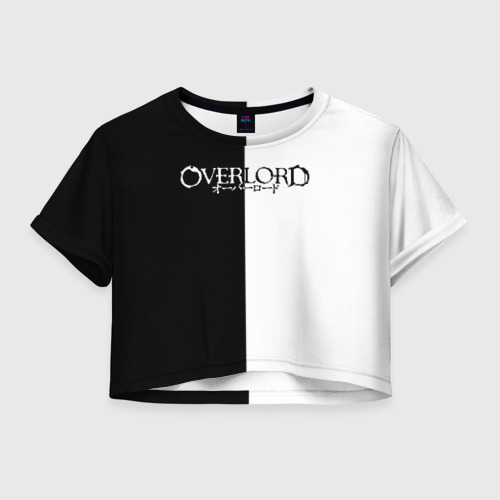 Женская футболка Crop-top 3D Overlord BW, цвет 3D печать