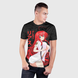 Мужская футболка 3D Slim DxD rias Japan style - фото 2