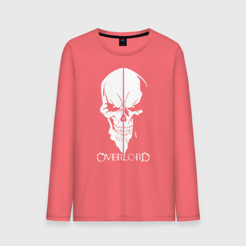 Мужской лонгслив хлопок Overlord Skull, цвет коралловый