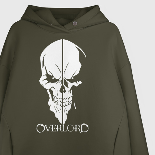 Женское худи Oversize хлопок Overlord Skull, цвет хаки - фото 3