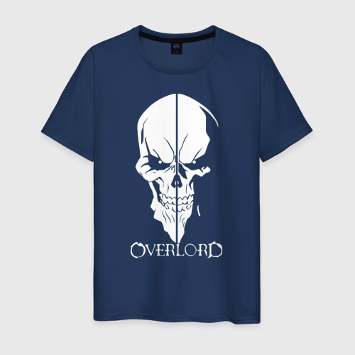 Мужская футболка хлопок Overlord Skull, цвет темно-синий