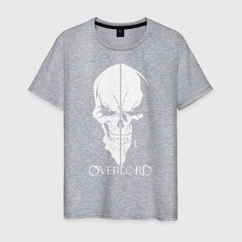 Мужская футболка хлопок Overlord Skull, цвет меланж