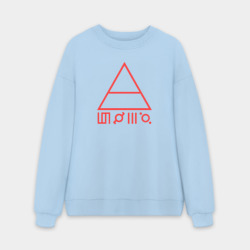 Мужской свитшот oversize без начеса хлопок 30 Seconds to mars