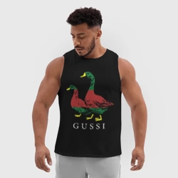 Мужская спортивная майка 3D Модный гусь - фото 2