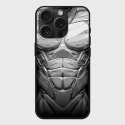 Чехол силиконовый для Apple iPhone 15 Pro матовый Crysis Экзоскелет