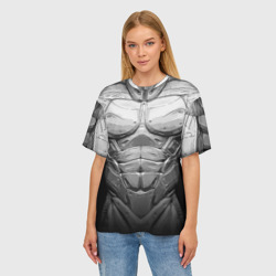 Женская футболка oversize 3D Crysis Экзоскелет - фото 2