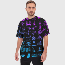 Мужская футболка oversize 3D Portal icons - фото 2
