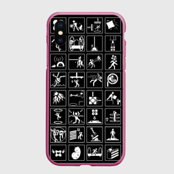 Чехол для iPhone XS Max матовый Portal icons