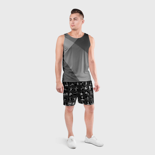 Мужские шорты спортивные с принтом Portal icons, вид сбоку #3