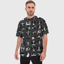 Мужская футболка oversize 3D Portal icons - фото 2