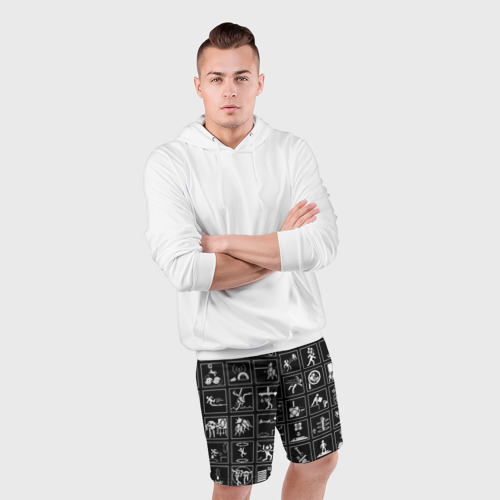 Мужские шорты спортивные с принтом Portal icons, фото #4