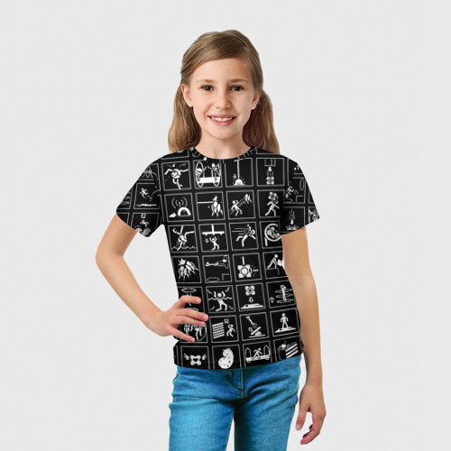 Детская футболка 3D Portal icons, цвет 3D печать - фото 5