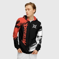 Мужская толстовка 3D на молнии Metallica - фото 2
