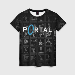 Женская футболка 3D Portal icons