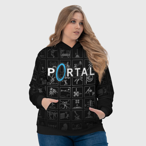 Женская толстовка 3D Portal icons, цвет 3D печать - фото 6