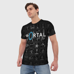 Мужская футболка 3D Portal icons - фото 2