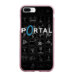 Чехол для iPhone 7Plus/8 Plus матовый Portal icons