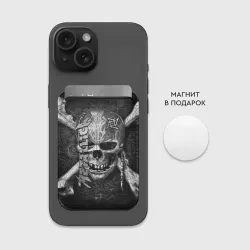 Картхолдер Magsafe магнитный Metallica skull - фото 2