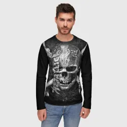 Мужской лонгслив 3D Metallica skull - фото 2