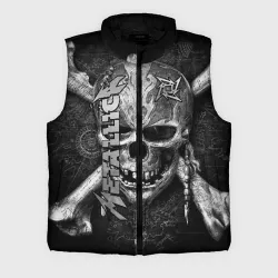 Мужской жилет утепленный 3D Metallica skull