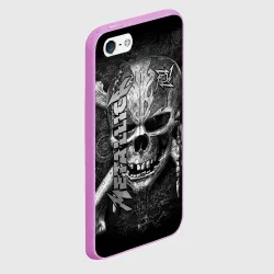 Чехол для iPhone 5/5S матовый Metallica skull - фото 2