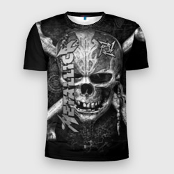 Мужская футболка 3D Slim Metallica skull