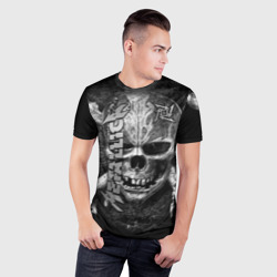 Мужская футболка 3D Slim Metallica skull - фото 2