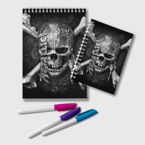 Блокнот Metallica skull