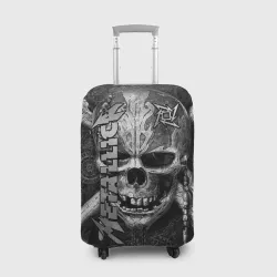 Чехол для чемодана 3D Metallica skull