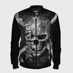 Мужской бомбер 3D Metallica skull