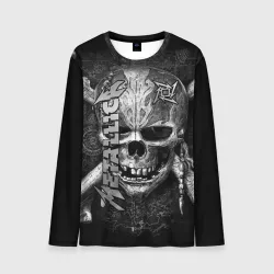 Мужской лонгслив 3D Metallica skull