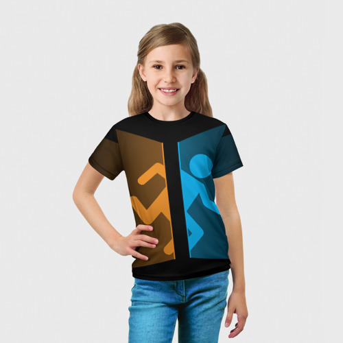 Детская футболка 3D Portal, цвет 3D печать - фото 5