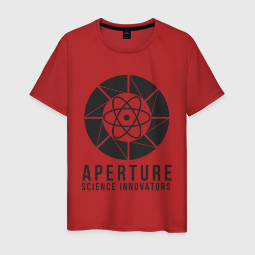Мужская футболка хлопок Aperture lab, цвет красный