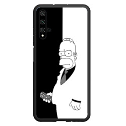 Чехол для Honor 20 Гомер Симпсон - в смокинге - black and white