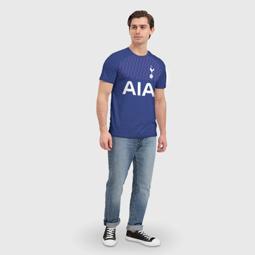 Мужская футболка 3D с принтом Tottenham away 19-20, вид сбоку #3