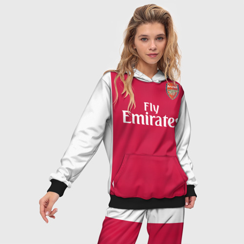 Женский костюм с толстовкой 3D Arsenal home 19-20, цвет черный - фото 3