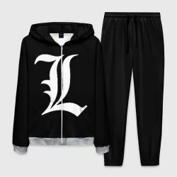 Мужской костюм 3D Death Note Тетрадь смерти l