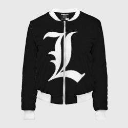Женский бомбер 3D Death Note Тетрадь смерти l